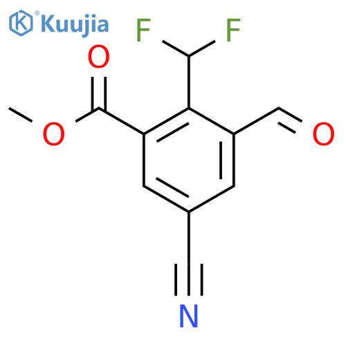 Methyl 5-cyano-2-difluoromethyl-3-formylbenzoate structure
