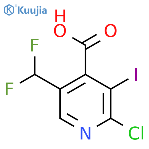 2-Chloro-5-(difluoromethyl)-3-iodopyridine-4-carboxylic acid structure