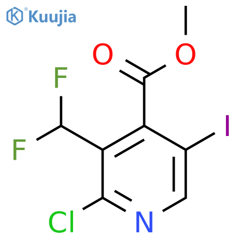 Methyl 2-chloro-3-(difluoromethyl)-5-iodopyridine-4-carboxylate structure