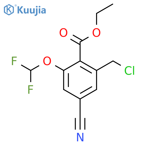 Ethyl 2-chloromethyl-4-cyano-6-(difluoromethoxy)benzoate structure