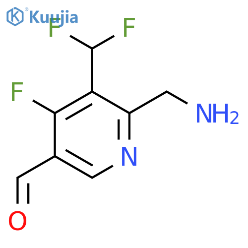 2-(Aminomethyl)-3-(difluoromethyl)-4-fluoropyridine-5-carboxaldehyde structure