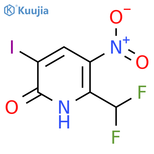 2-(Difluoromethyl)-6-hydroxy-5-iodo-3-nitropyridine structure