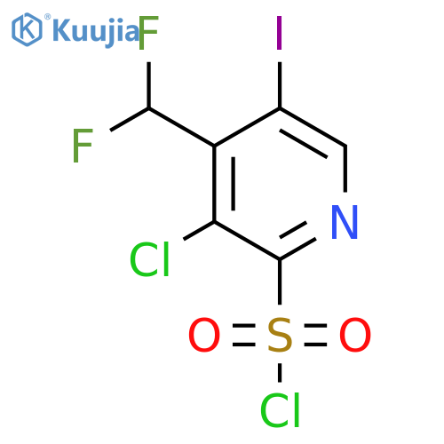 3-Chloro-4-(difluoromethyl)-5-iodopyridine-2-sulfonyl chloride structure