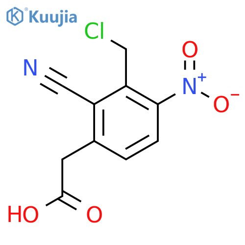 3-Chloromethyl-2-cyano-4-nitrophenylacetic acid structure
