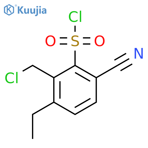2-Chloromethyl-6-cyano-3-ethylbenzenesulfonyl chloride structure