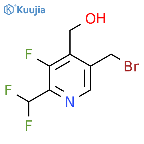 5-(Bromomethyl)-2-(difluoromethyl)-3-fluoropyridine-4-methanol structure
