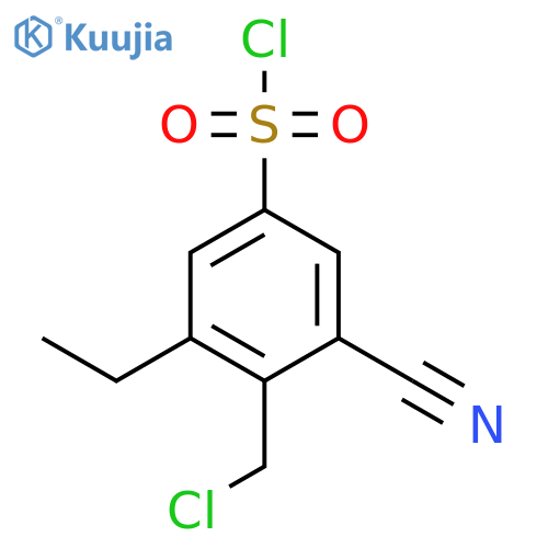 4-Chloromethyl-3-cyano-5-ethylbenzenesulfonyl chloride structure