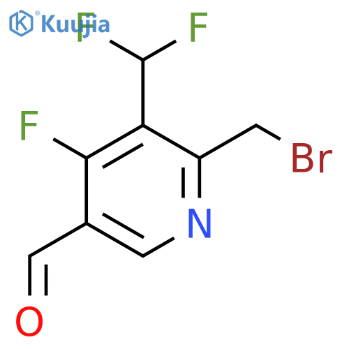 2-(Bromomethyl)-3-(difluoromethyl)-4-fluoropyridine-5-carboxaldehyde structure