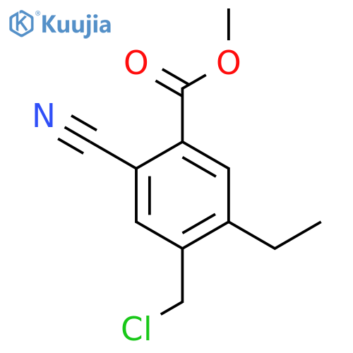 Methyl 4-chloromethyl-2-cyano-5-ethylbenzoate structure