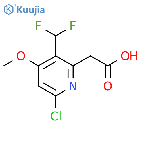 6-Chloro-3-(difluoromethyl)-4-methoxypyridine-2-acetic acid structure