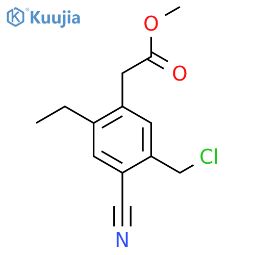 Methyl 5-chloromethyl-4-cyano-2-ethylphenylacetate structure