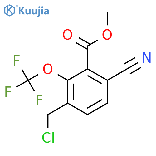 Methyl 3-chloromethyl-6-cyano-2-(trifluoromethoxy)benzoate structure