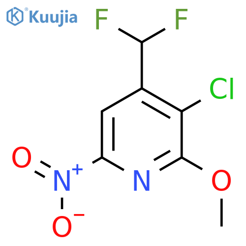 3-Chloro-4-(difluoromethyl)-2-methoxy-6-nitropyridine structure