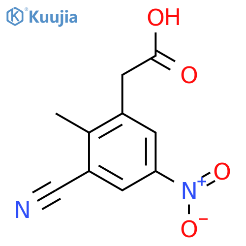 3-Cyano-2-methyl-5-nitrophenylacetic acid structure