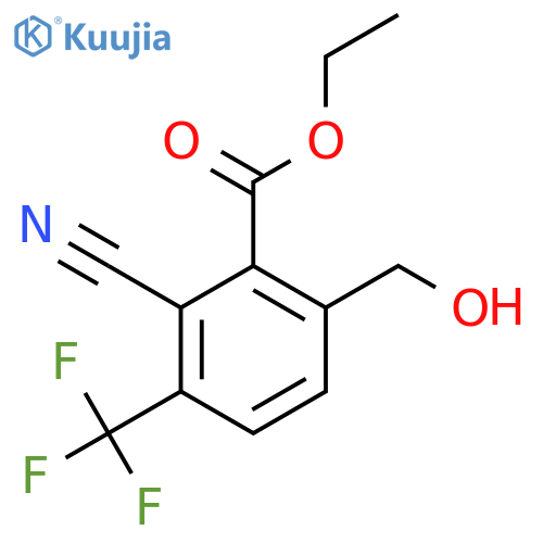 Ethyl 2-cyano-6-hydroxymethyl-3-(trifluoromethyl)benzoate structure