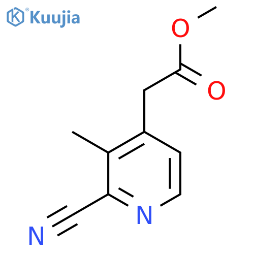 Methyl 2-cyano-3-methylpyridine-4-acetate structure