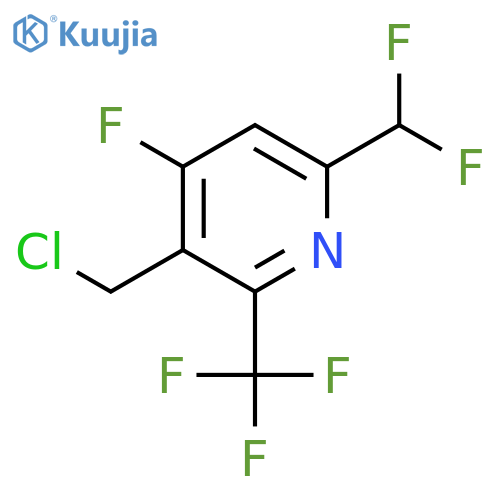 3-(Chloromethyl)-6-(difluoromethyl)-4-fluoro-2-(trifluoromethyl)pyridine structure