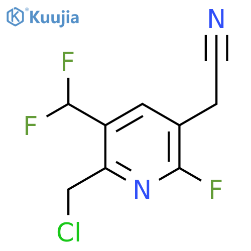 2-(Chloromethyl)-3-(difluoromethyl)-6-fluoropyridine-5-acetonitrile structure