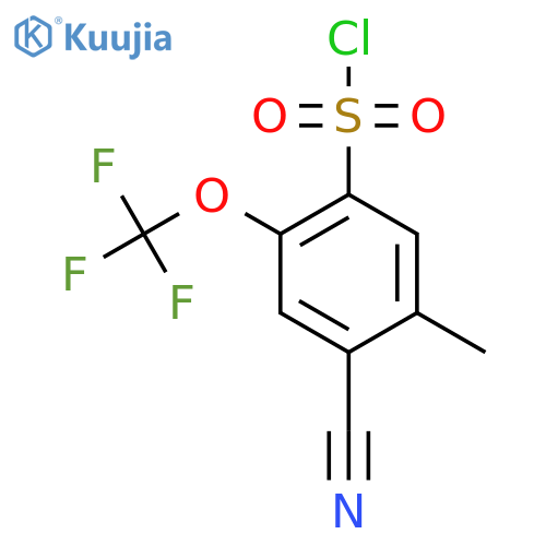 4-Cyano-5-methyl-2-(trifluoromethoxy)benzenesulfonyl chloride structure