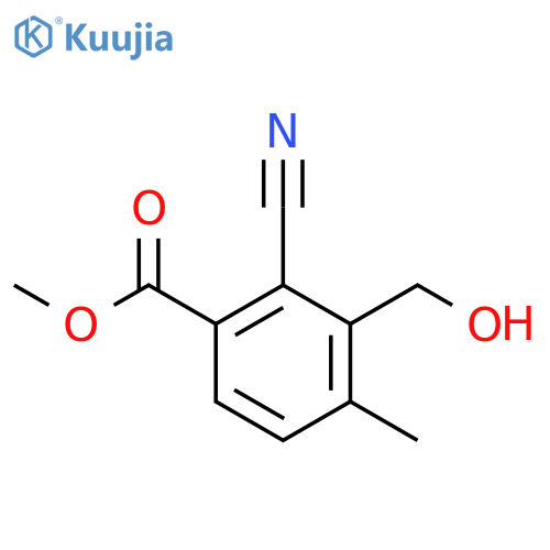 Methyl 2-cyano-3-hydroxymethyl-4-methylbenzoate structure