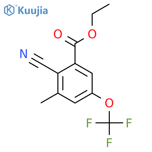 Ethyl 2-cyano-3-methyl-5-(trifluoromethoxy)benzoate structure