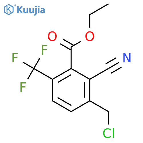 Ethyl 3-chloromethyl-2-cyano-6-(trifluoromethyl)benzoate structure