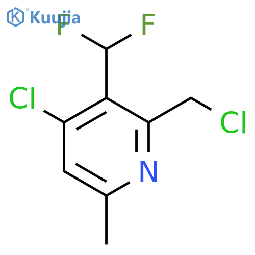 4-Chloro-2-(chloromethyl)-3-(difluoromethyl)-6-methylpyridine structure