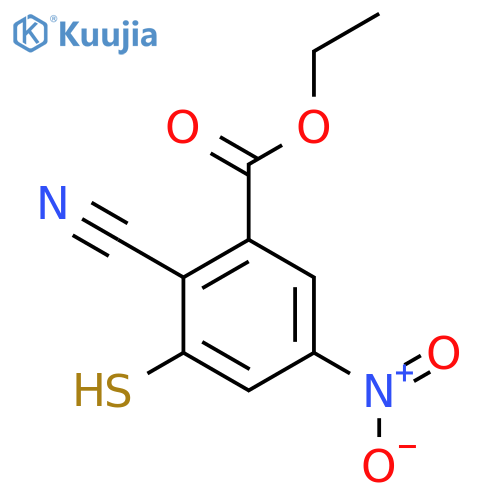 Ethyl 2-cyano-3-mercapto-5-nitrobenzoate structure