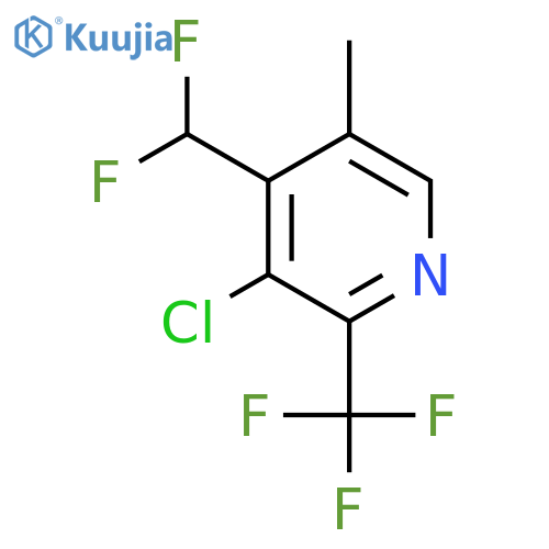 3-Chloro-4-(difluoromethyl)-5-methyl-2-(trifluoromethyl)pyridine structure