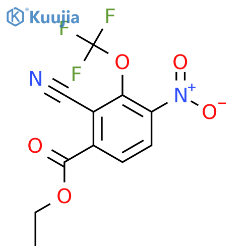 Ethyl 2-cyano-4-nitro-3-(trifluoromethoxy)benzoate structure
