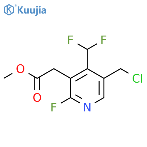 Methyl 5-(chloromethyl)-4-(difluoromethyl)-2-fluoropyridine-3-acetate structure