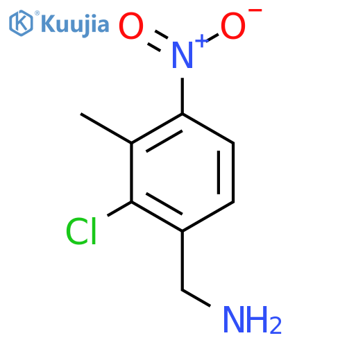 2-Chloro-3-methyl-4-nitrobenzylamine structure