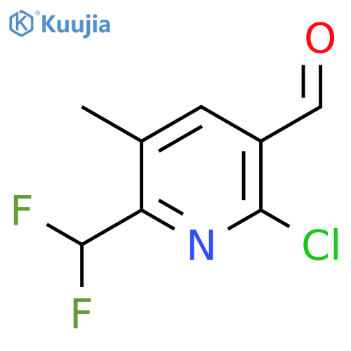 2-Chloro-6-(difluoromethyl)-5-methylpyridine-3-carboxaldehyde structure