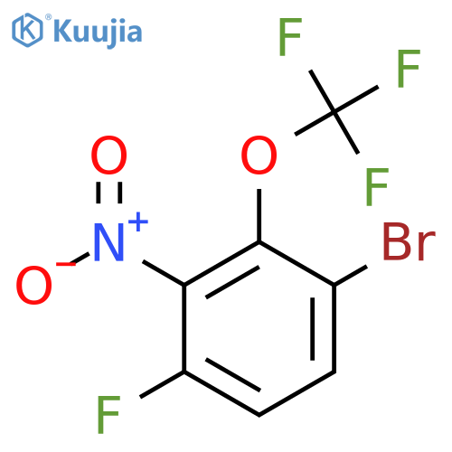 1-Bromo-4-fluoro-3-nitro-2-(trifluoromethoxy)benzene structure