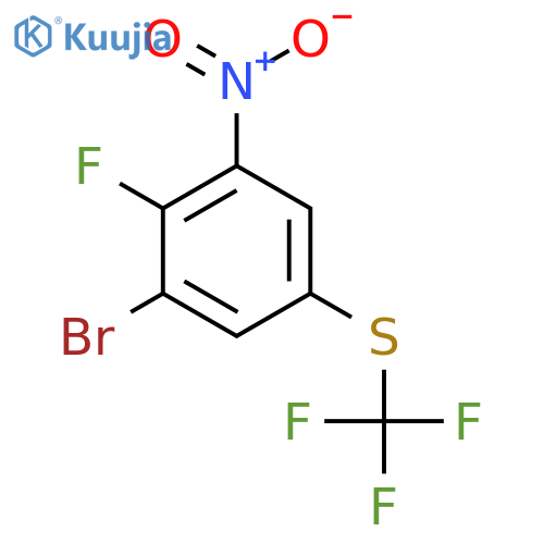 1-Bromo-2-fluoro-3-nitro-5-(trifluoromethylthio)benzene structure