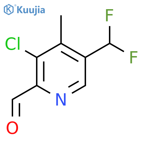 3-Chloro-5-(difluoromethyl)-4-methylpyridine-2-carboxaldehyde structure
