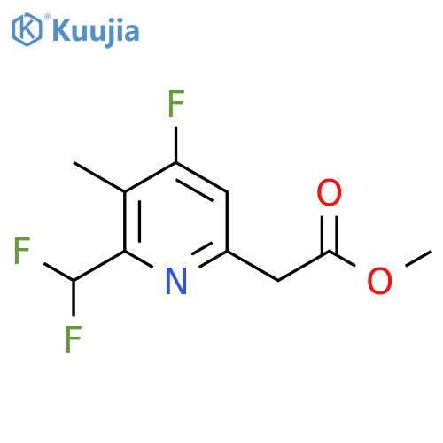 Methyl 2-(difluoromethyl)-4-fluoro-3-methylpyridine-6-acetate structure