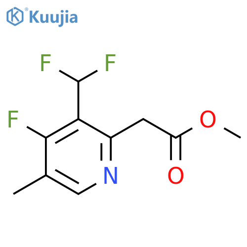 Methyl 3-(difluoromethyl)-4-fluoro-5-methylpyridine-2-acetate structure
