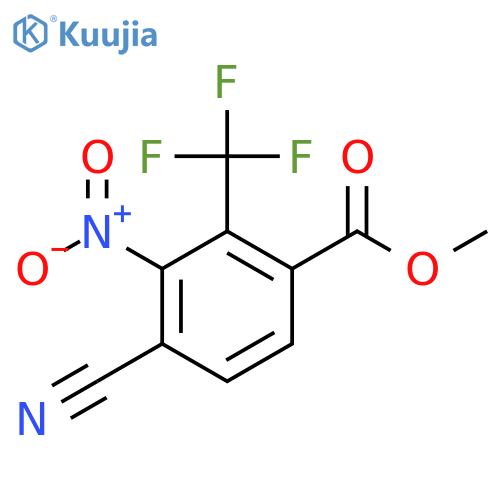 Methyl 4-cyano-3-nitro-2-(trifluoromethyl)benzoate structure