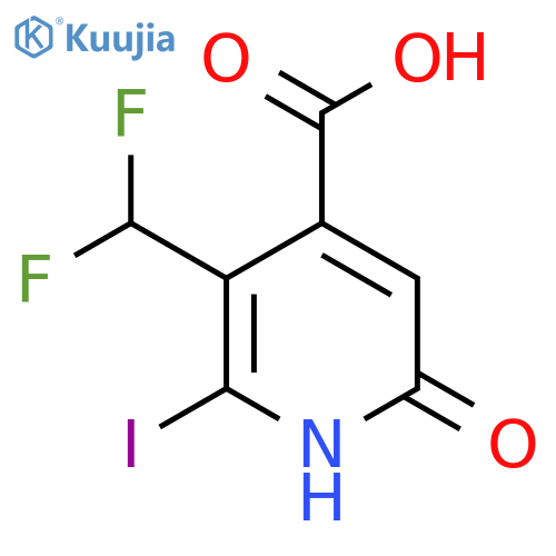 3-(Difluoromethyl)-6-hydroxy-2-iodopyridine-4-carboxylic acid structure