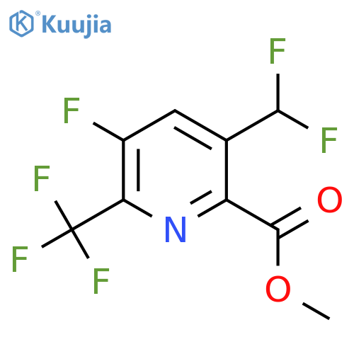 Methyl 3-(difluoromethyl)-5-fluoro-6-(trifluoromethyl)pyridine-2-carboxylate structure