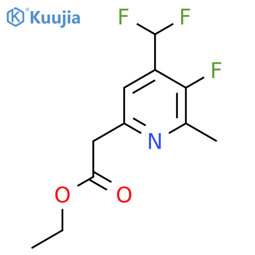 Ethyl 4-(difluoromethyl)-3-fluoro-2-methylpyridine-6-acetate structure