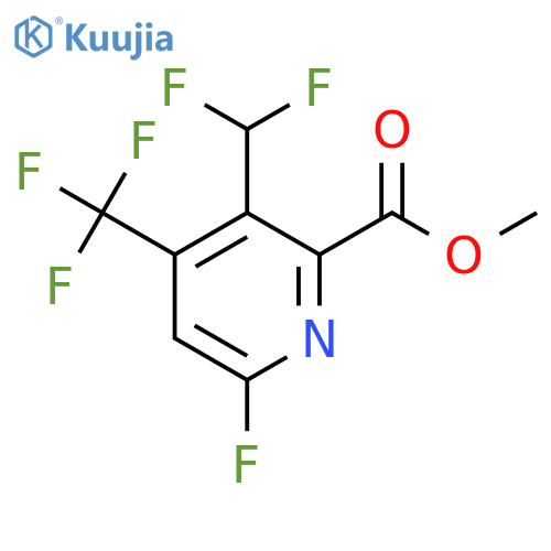 Methyl 3-(difluoromethyl)-6-fluoro-4-(trifluoromethyl)pyridine-2-carboxylate structure