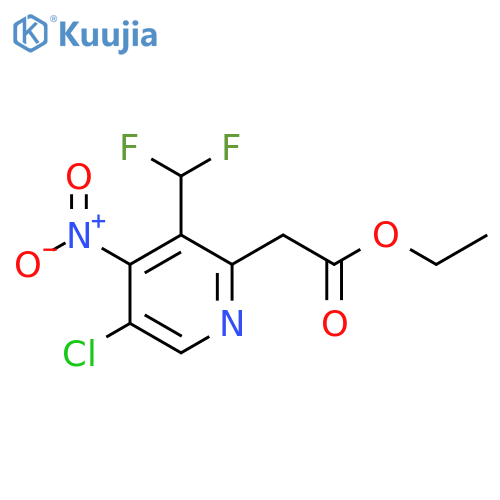 Ethyl 5-chloro-3-(difluoromethyl)-4-nitropyridine-2-acetate structure
