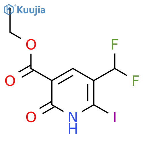 Ethyl 3-(difluoromethyl)-6-hydroxy-2-iodopyridine-5-carboxylate structure