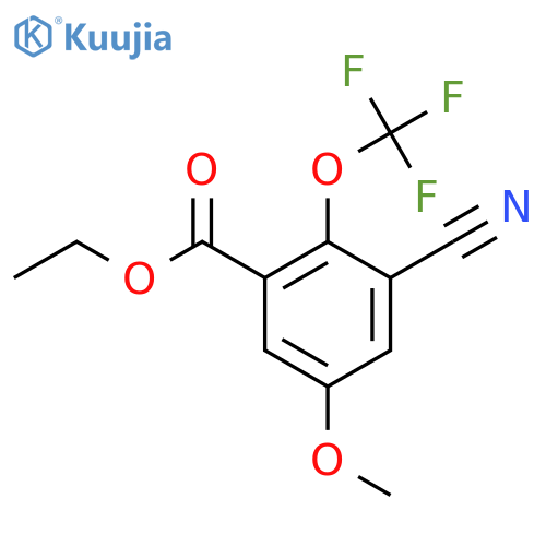 Ethyl 3-cyano-5-methoxy-2-(trifluoromethoxy)benzoate structure