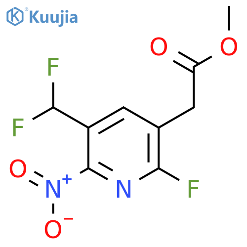 Methyl 3-(difluoromethyl)-6-fluoro-2-nitropyridine-5-acetate structure