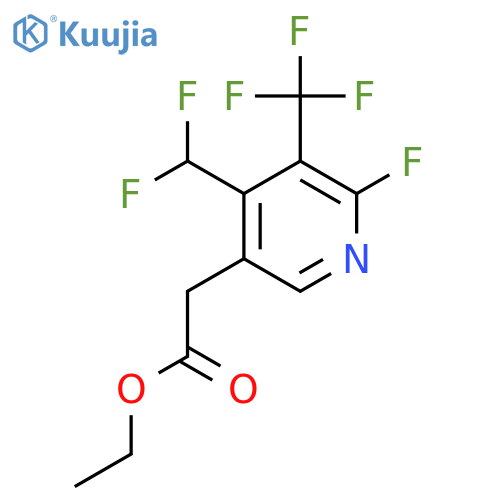 Ethyl 4-(difluoromethyl)-2-fluoro-3-(trifluoromethyl)pyridine-5-acetate structure