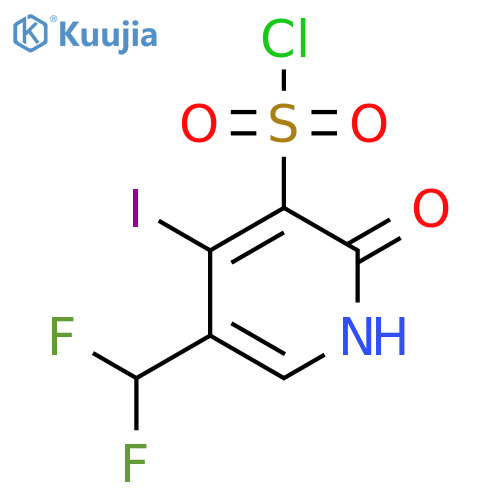 5-(Difluoromethyl)-2-hydroxy-4-iodopyridine-3-sulfonyl chloride structure