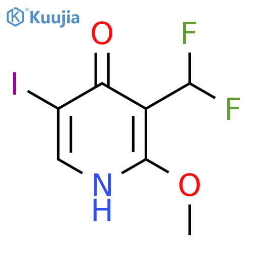 3-(Difluoromethyl)-4-hydroxy-5-iodo-2-methoxypyridine structure